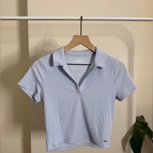Hollister Blue Cropped Polo - Women’s Size L
